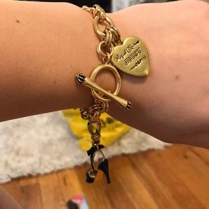 Juicy couture charm bracelet with 2 custom charms